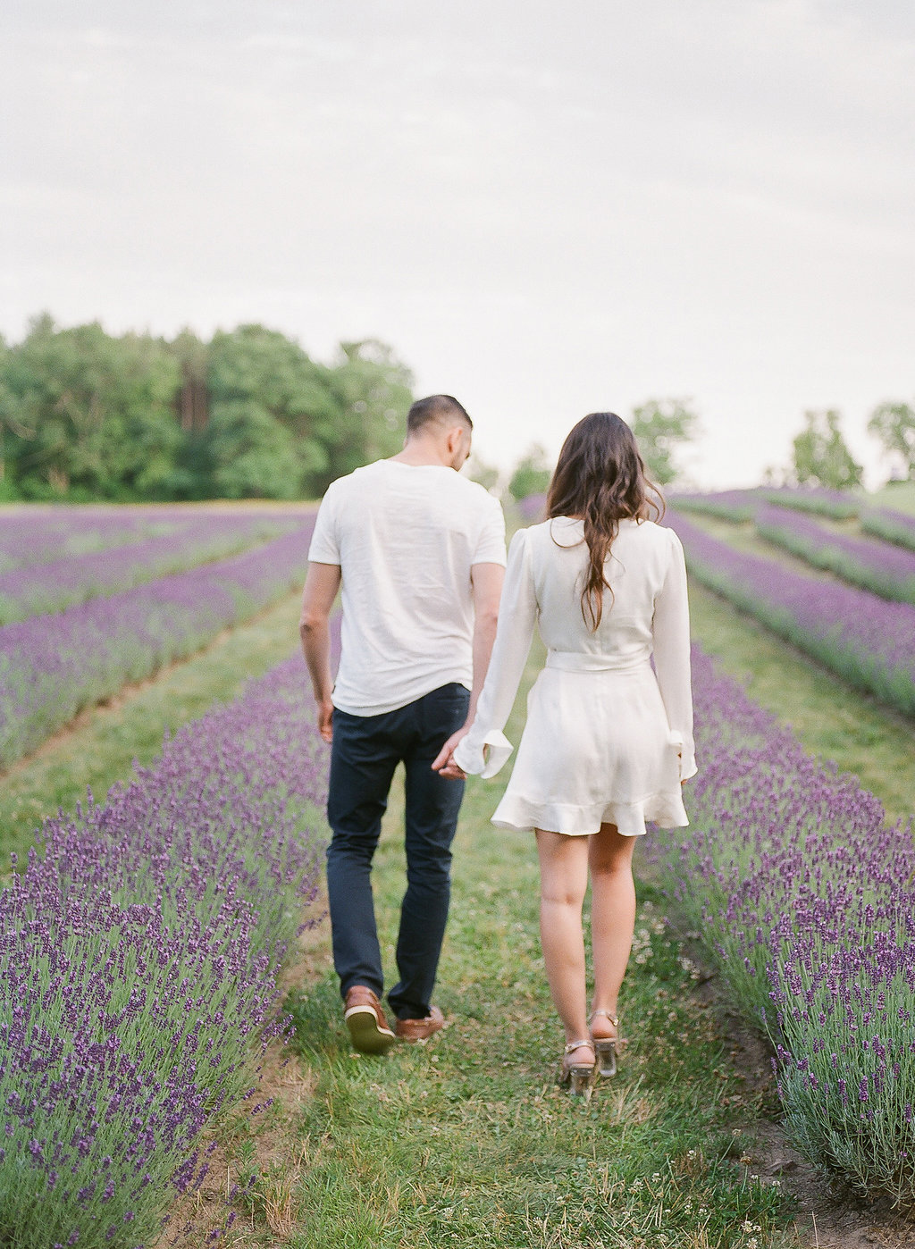 Romantic Engagement Session in a Lavender Field | Muguet Photography