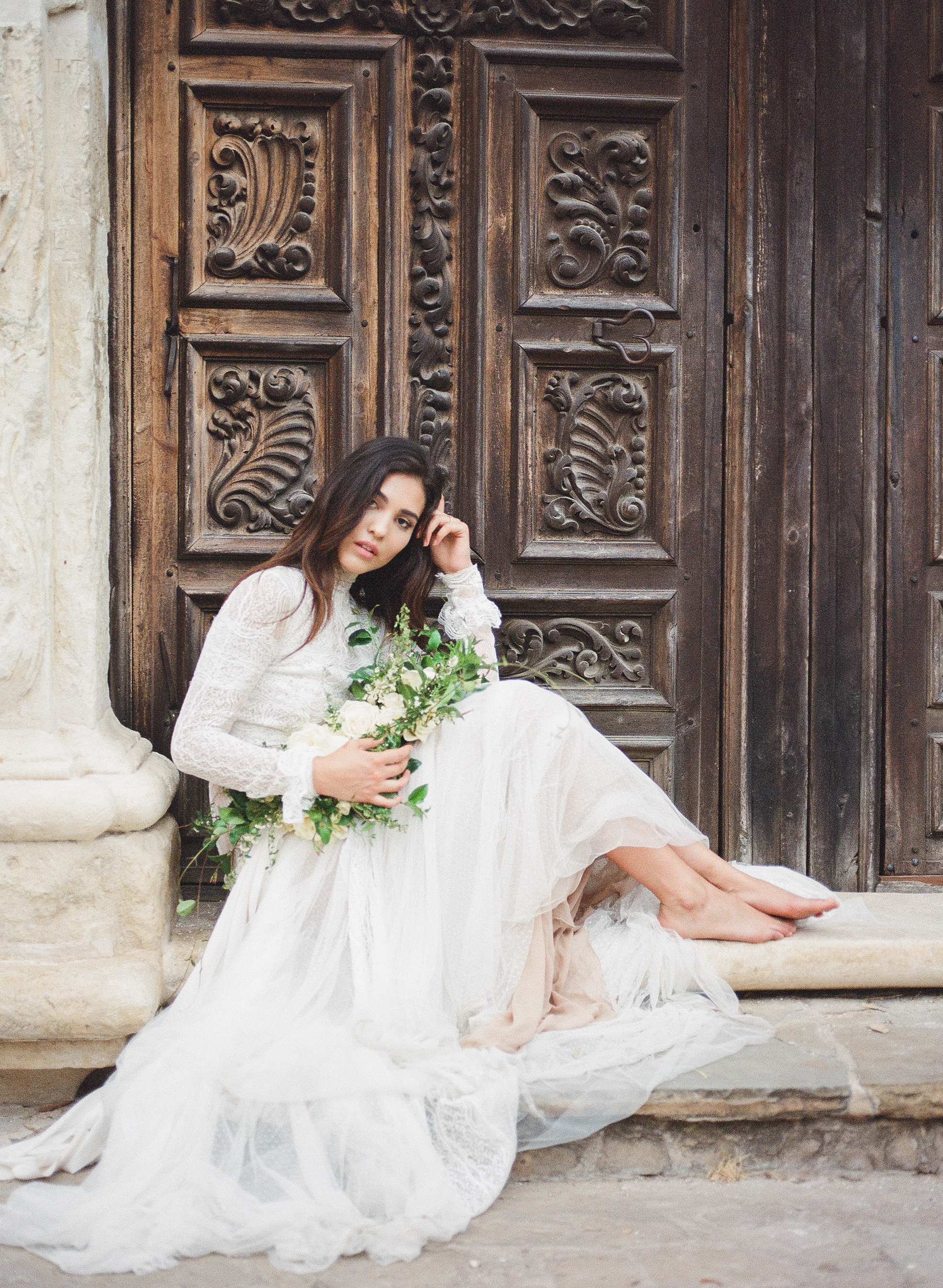 romantic organic elopement at mission san jose | Muguet Photography